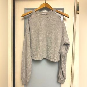 Bershka grey crop sweater